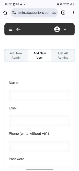 Mobile Add User