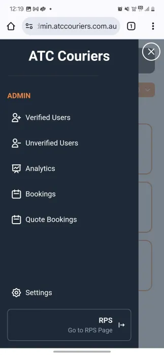 Mobile Main Sidebar