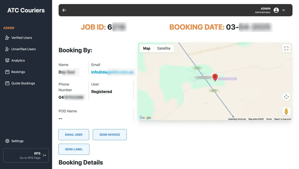 Booking Details 1