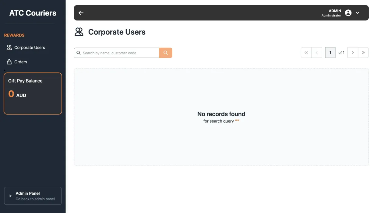 Corporate Users Page