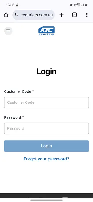 Mobile Login Page